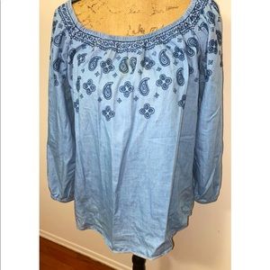 Womens’ cotton embroidery top for women